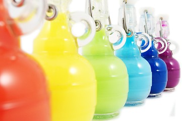 Image showing Colorful flasks