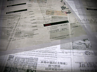 Image showing Japanese menu