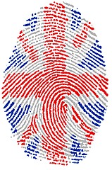 Image showing UK  flag Fingerprint