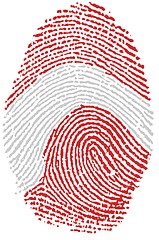 Image showing Austria flag Fingerprint