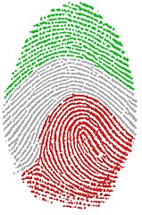 Image showing Italy flag Fingerprint