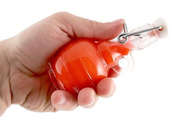 Image showing Red Color Flask