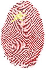 Image showing China flag Fingerprint