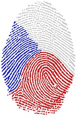 Image showing Czech flag Fingerprint