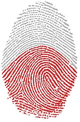 Image showing Poland flag Fingerprint
