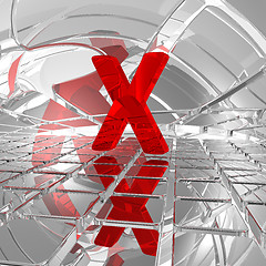 Image showing x in futuristic space