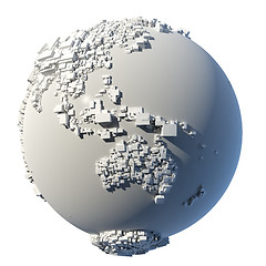 Image showing Cubic structure of the planet Earth