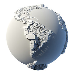 Image showing Cubic structure of the planet Earth