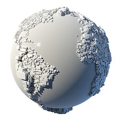 Image showing Cubic structure of the planet Earth
