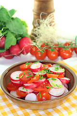 Image showing radish and tomato salad