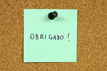 Image showing Obrigado