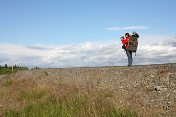 Image showing Backpacker girl