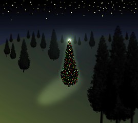 Image showing Christmas Tree Green