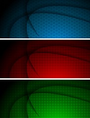 Image showing Abstract wavy banners