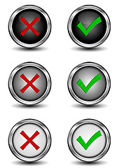 Image showing Check mark buttons