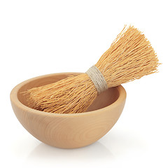 Image showing Japanese Bowl and Bamboo Cleaner