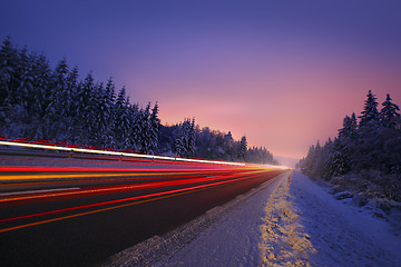 Image showing Motion Blur of Car Driving 