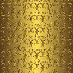 Image showing Golden seamless pattern