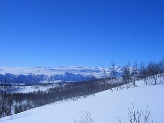 Image showing Snow covered mountains