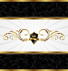 Image showing Ornate golden decorative frame