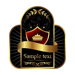 Image showing Golden royal label for design packing