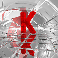 Image showing k in futuristic space