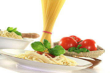 Image showing Spaghetti with tomato sauce