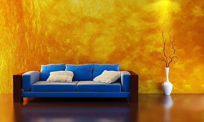 Image showing sofa 3D rendering