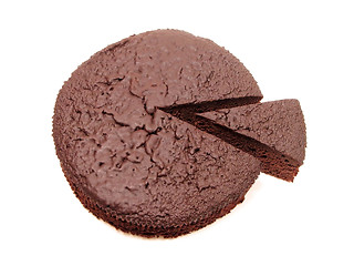 Image showing Chocolate cake-upper view