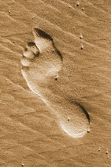 Image showing Beach footprint