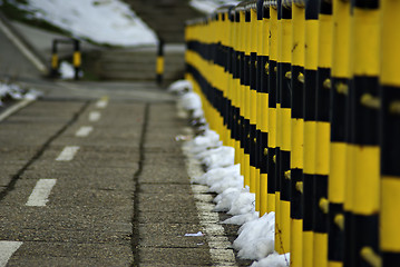 Image showing Striped Fence