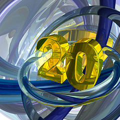 Image showing golden twenty