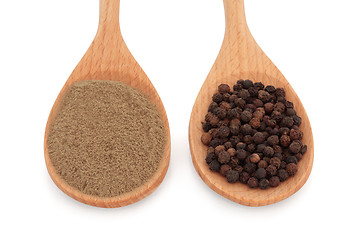 Image showing Pepper and Peppercorns