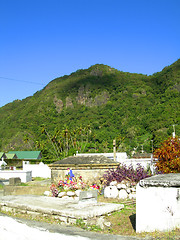 Image showing historic cemetery Soufriere St. Lucia