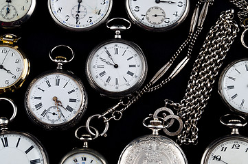 Image showing Cracked silver pocket watch