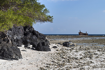 Image showing Volcanic Rock in shoreline