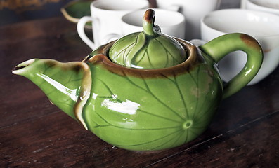 Image showing Green teapot