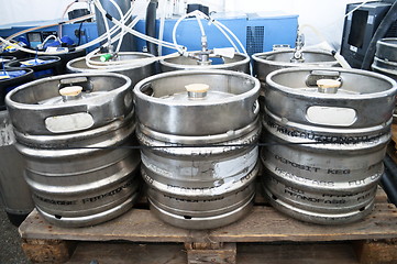 Image showing  Barrels of beer