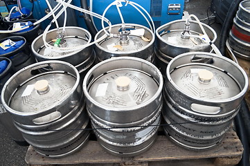 Image showing  Barrels of beer