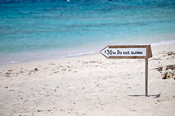 Image showing No swim signal