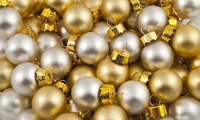 Image showing Full pack of  opaque christmas balls