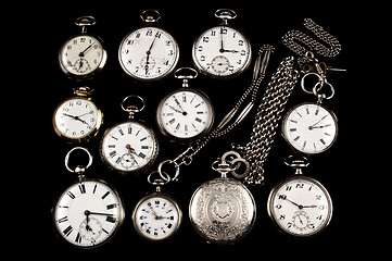 Image showing Cracked silver pocket watch