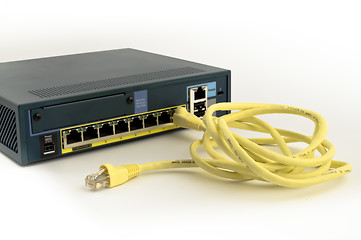 Image showing Ethernet firewall and cable