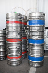 Image showing  Barrels of beer