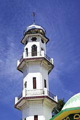 Image showing Modern mosque minaret