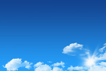Image showing Blue sky and white cloud