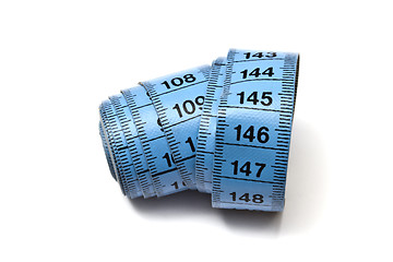 Image showing Blue tape measure 