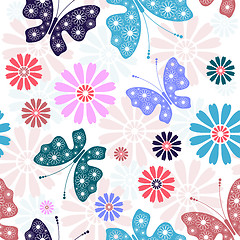 Image showing Pastel seamless floral pattern 