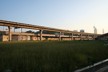 Image showing Elevated train tracks