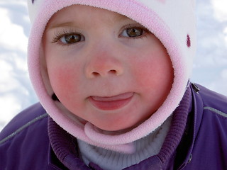 Image showing Winter baby girl